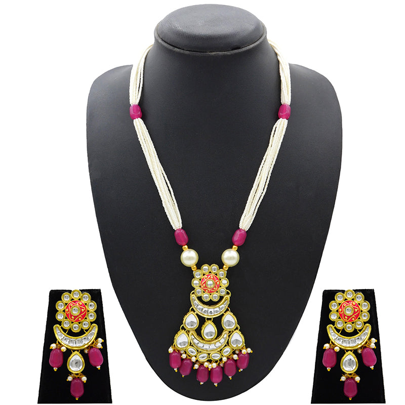 Sujwel Kundan Meenakari Mala Set (08-0484)