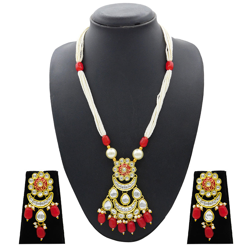 Sujwel Kundan Meenakari Mala Set (08-0484)