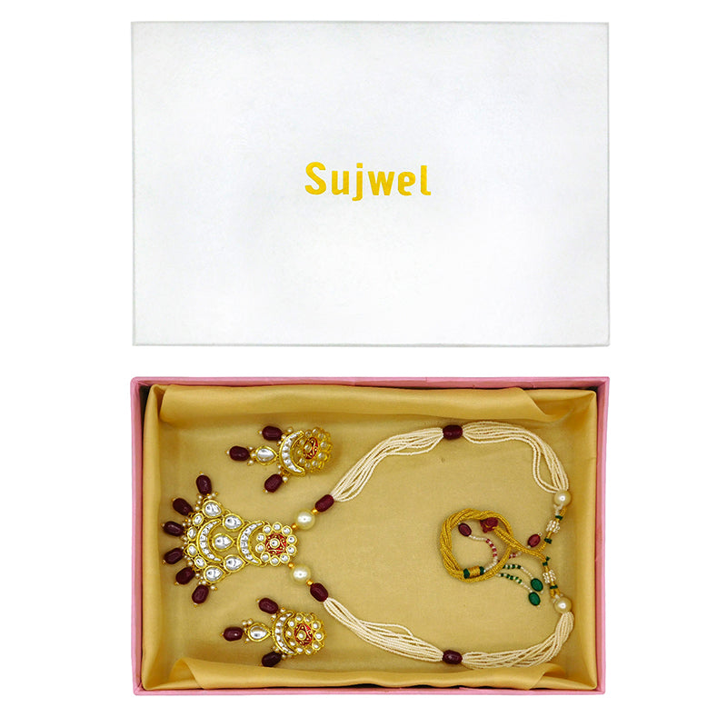 Sujwel Kundan Meenakari Mala Set (08-0484)