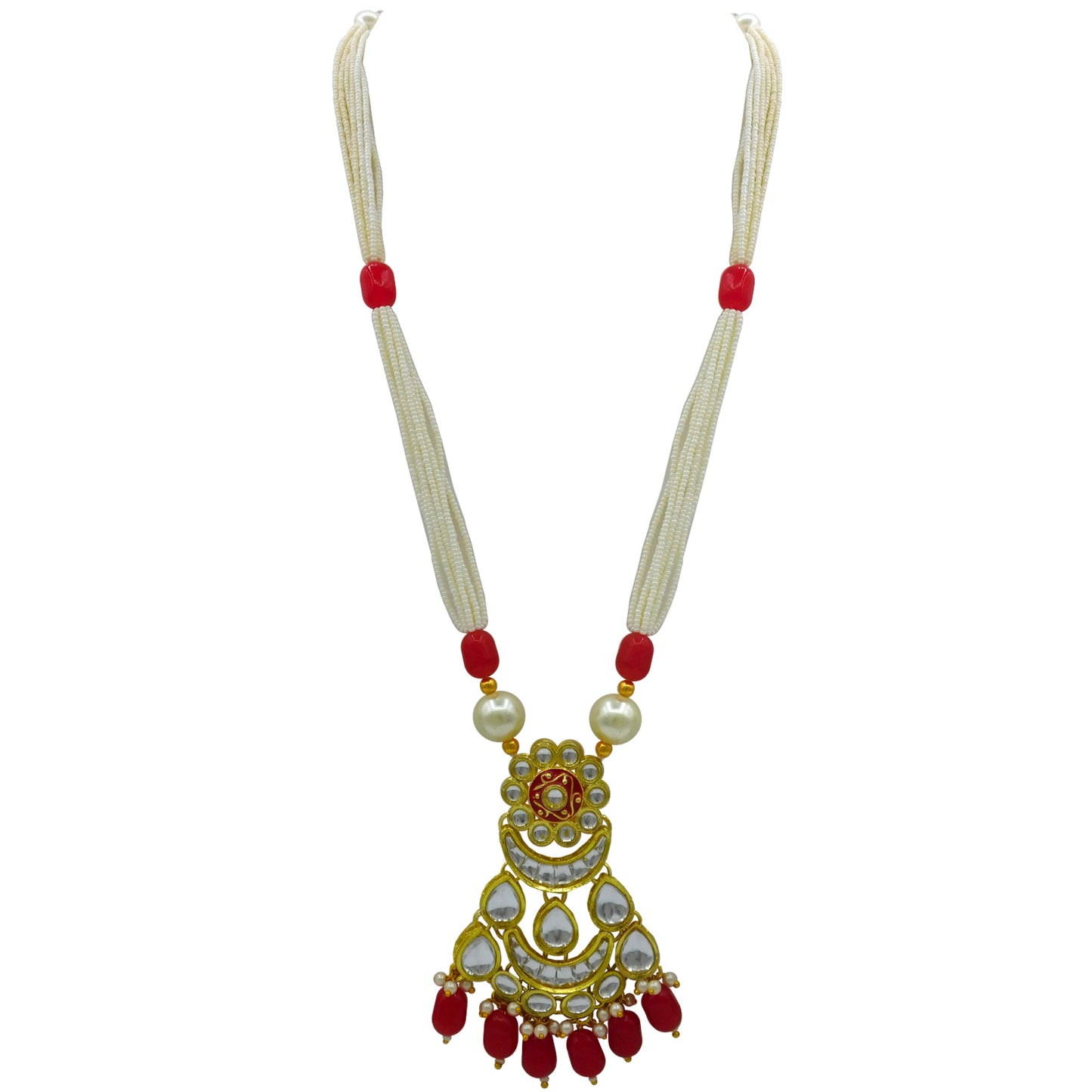Sujwel Kundan Meenakari Mala Set (08-0484)