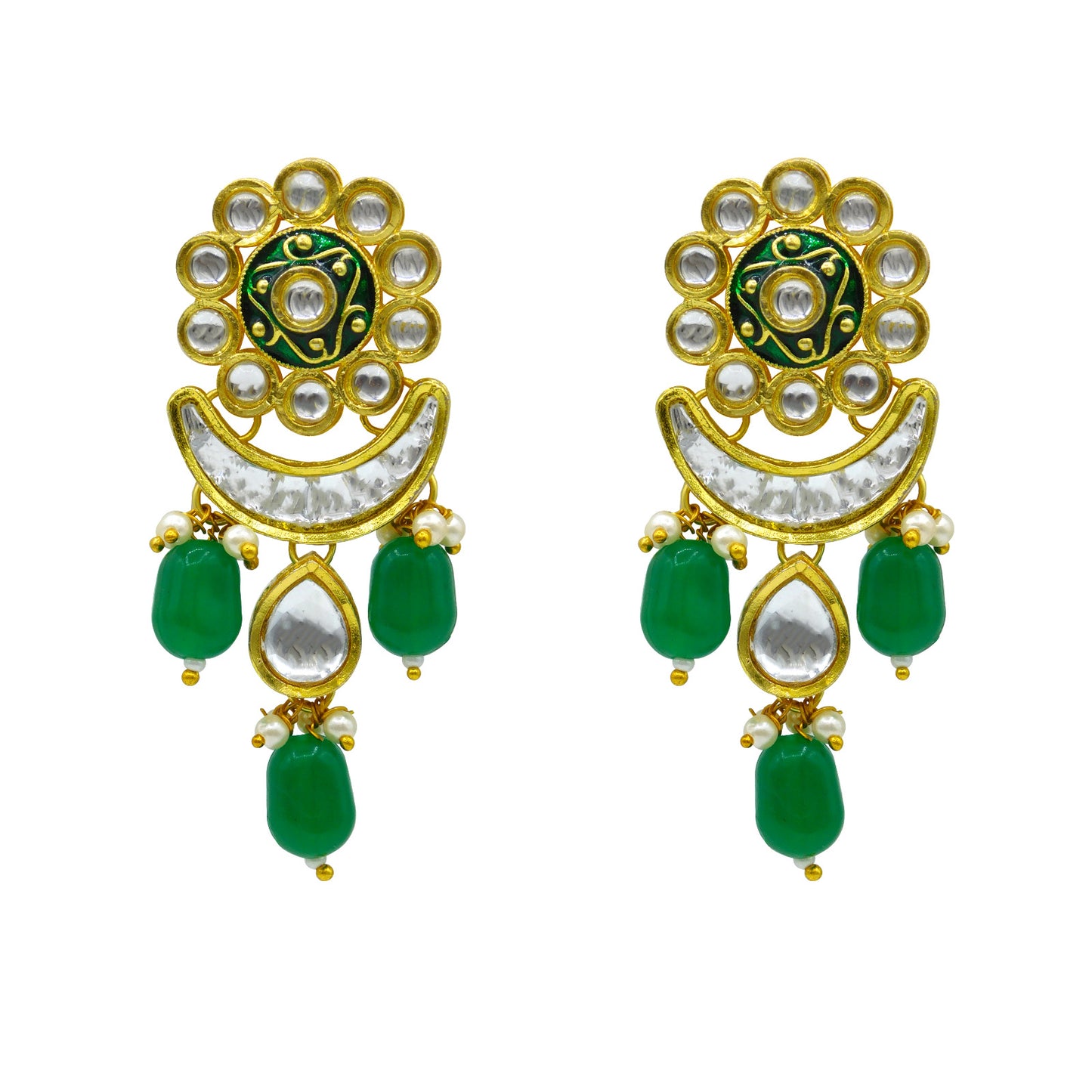 Sujwel Kundan Meenakari Mala Set (08-0484)