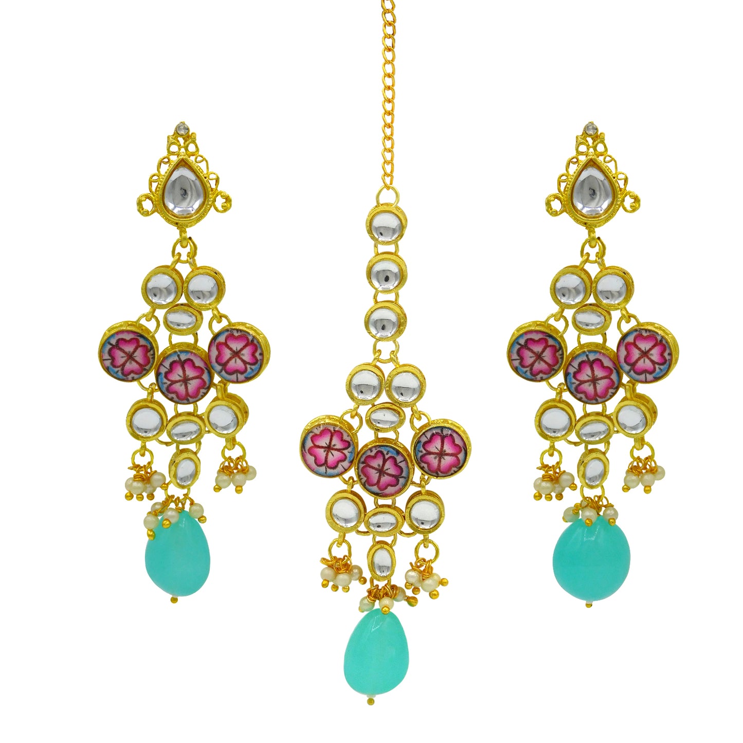 Kundan Floral Set (08-0438)