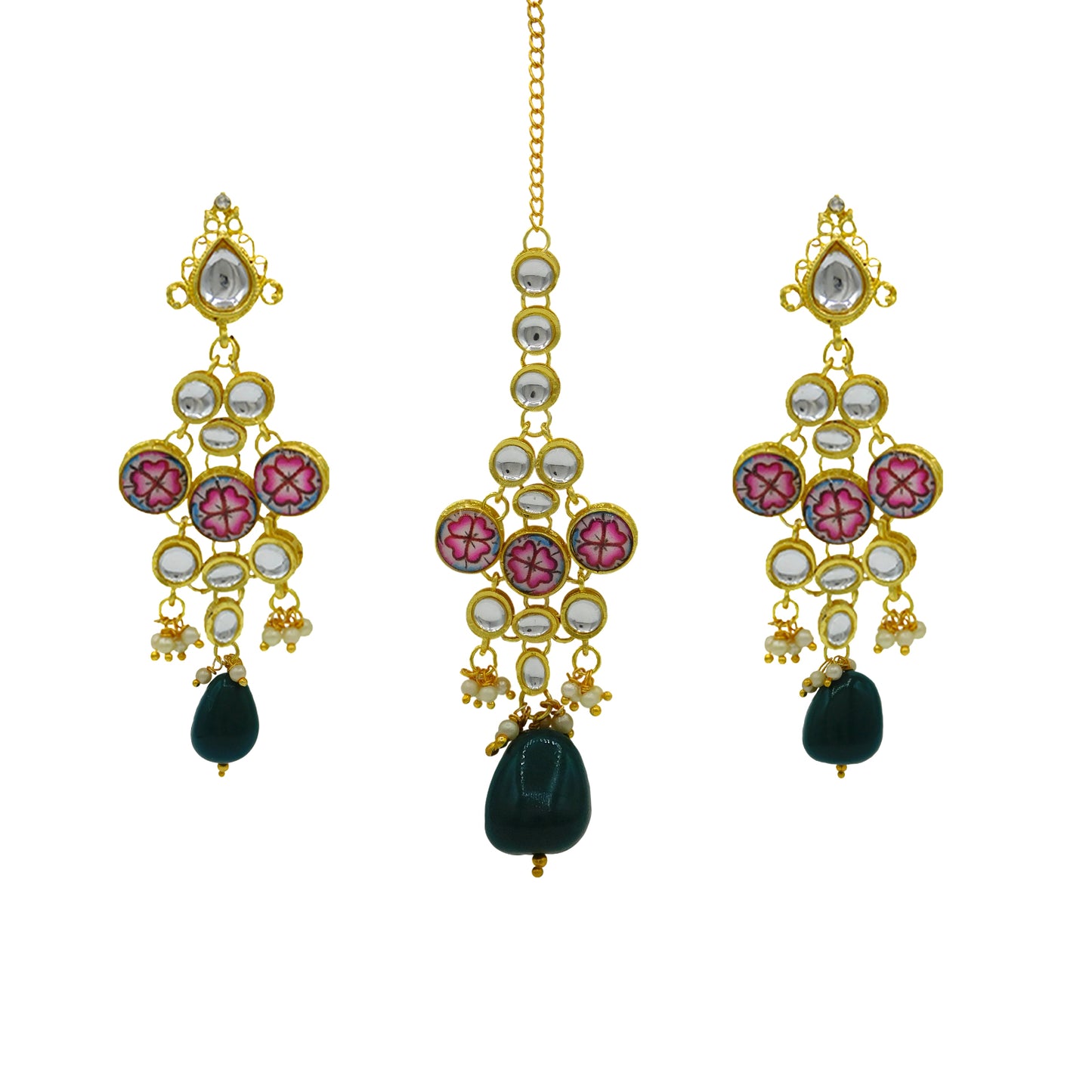 Kundan Floral Set (08-0438)