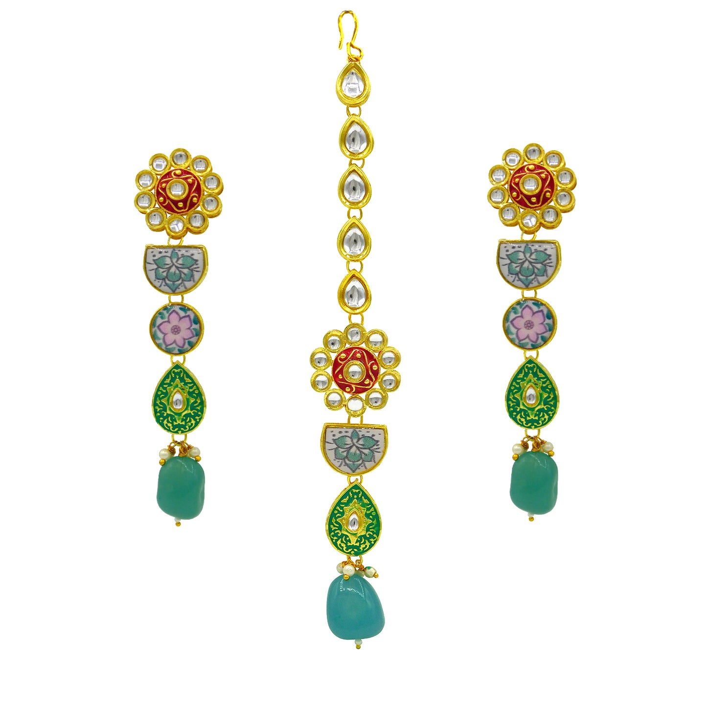 Kundan Floral Set (08-0448)