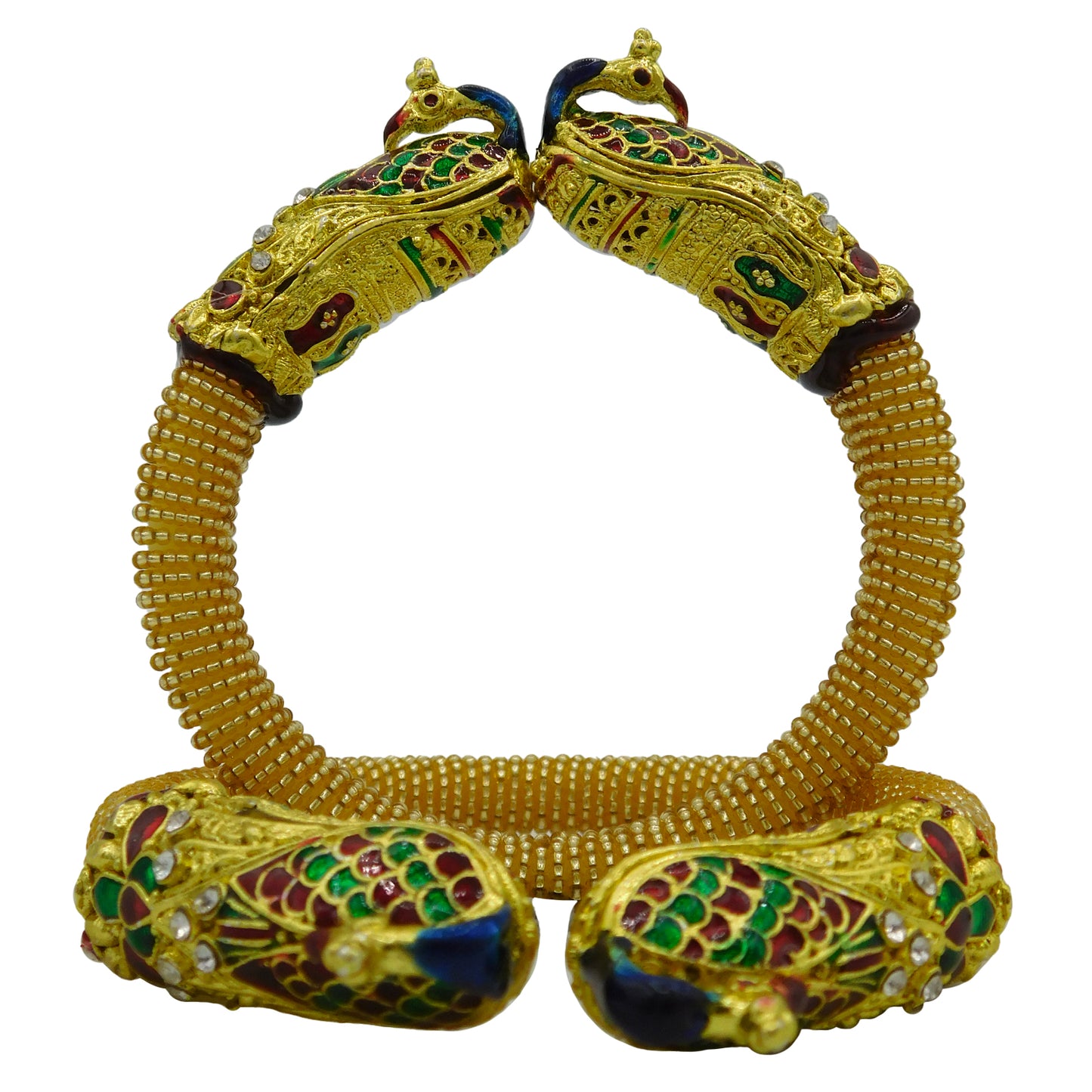 Sujwel Resin Gold Plated Cubic Zirconia Bangles for Women (08-0123) - Sujwel