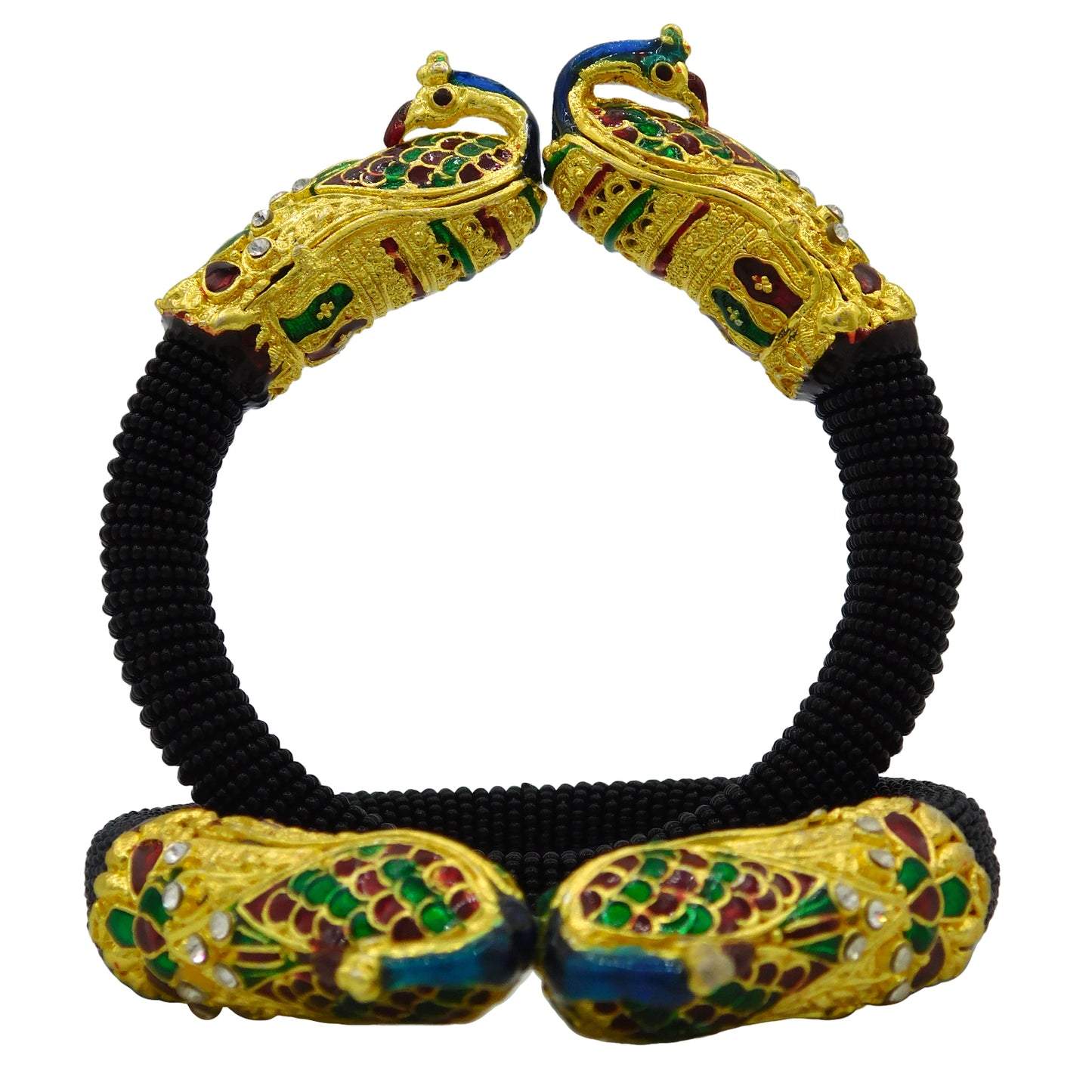 Sujwel Resin Gold Plated Cubic Zirconia Bangles for Women (08-0123) - Sujwel