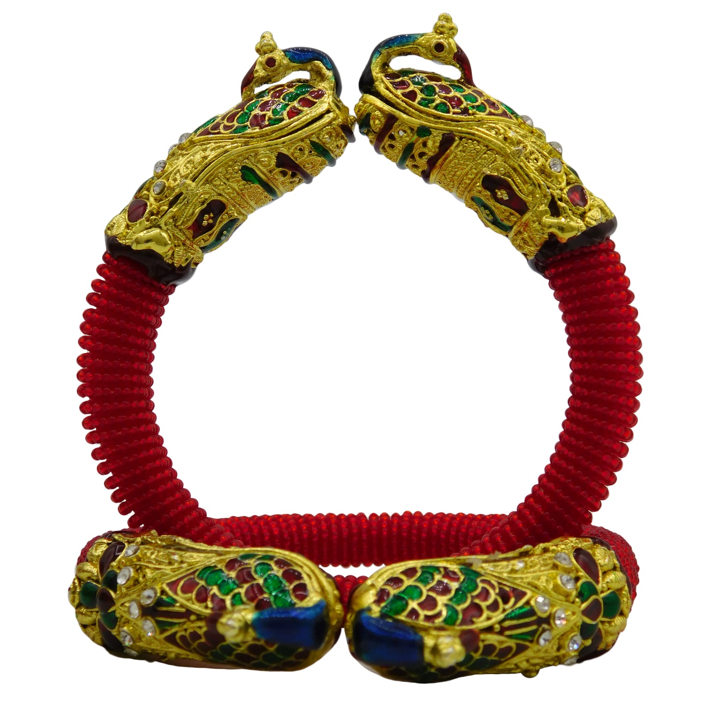 Sujwel Resin Gold Plated Cubic Zirconia Bangles for Women (08-0123) - Sujwel