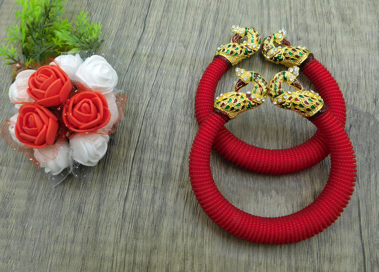 Sujwel Gold-Plated Gold Plated Bangles for Women (10-0203)
