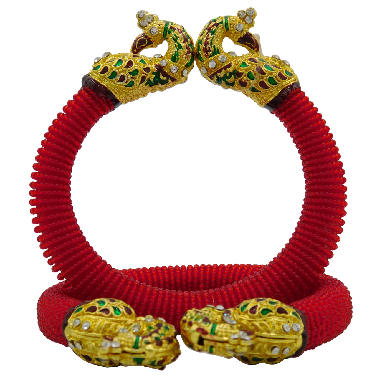 Sujwel Gold-Plated Gold Plated Bangles for Women (10-0203)