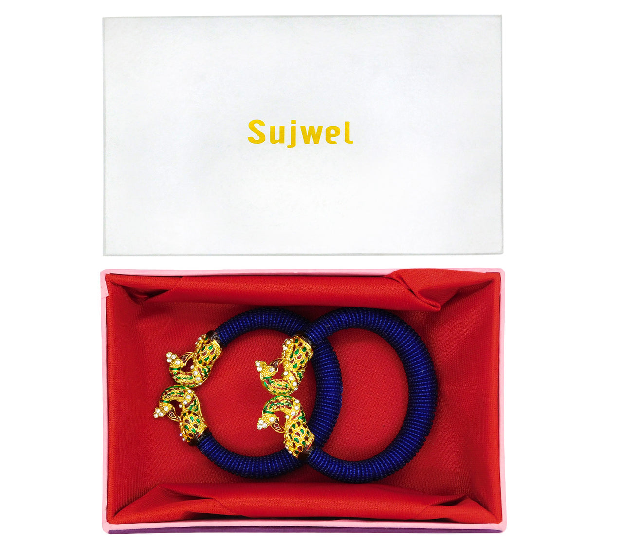 Sujwel Gold-Plated Gold Plated Bangles for Women (10-0203)