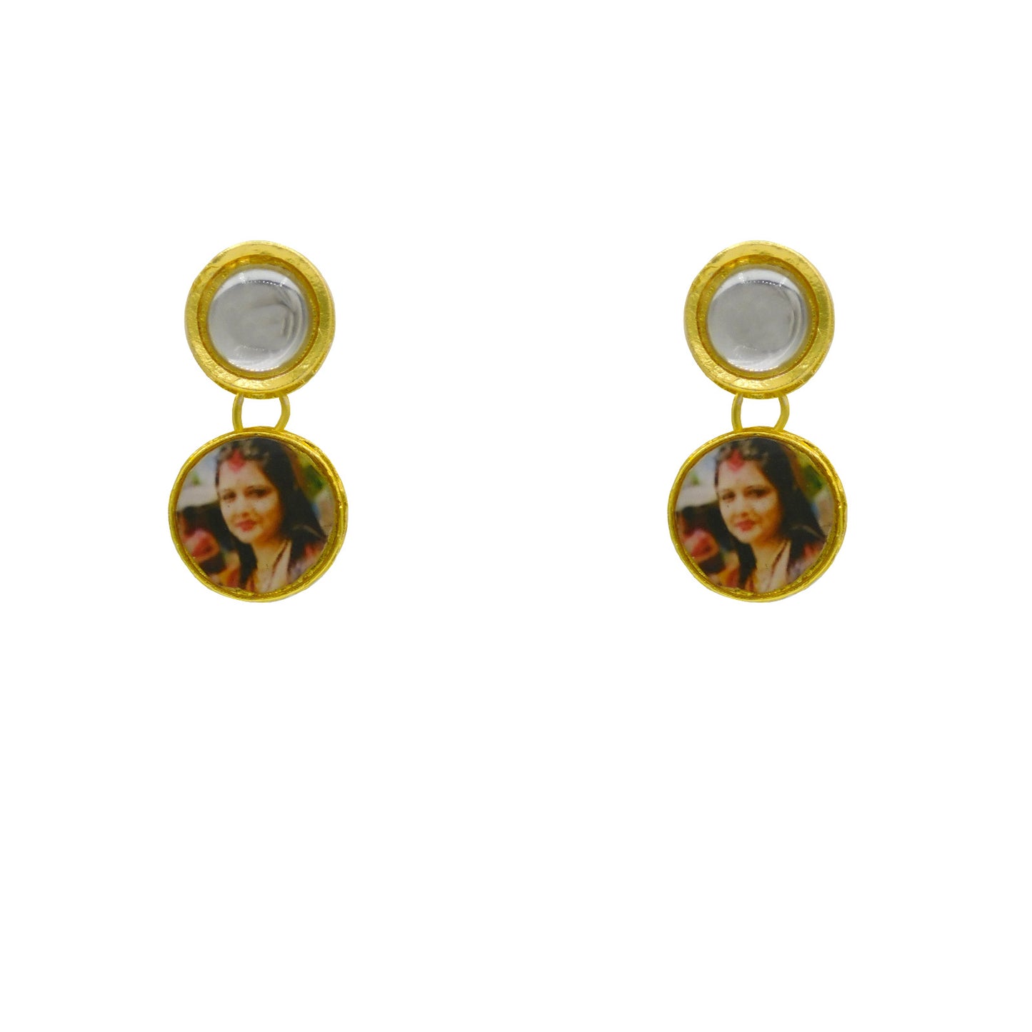 Personalized Sujwel Painting with Floral Design Chokar Necklace Set (SUJP01) - Sujwel