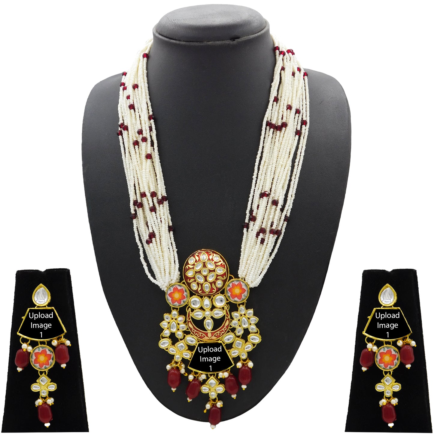 Personalized Sujwel Kundan Meenakari Mala Set (SUJP01) - Sujwel
