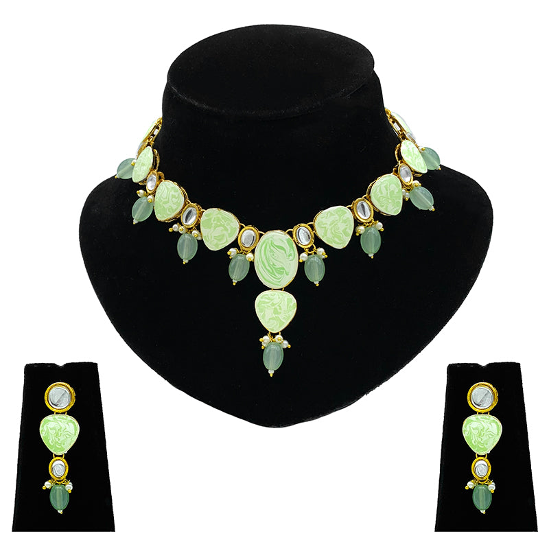 Sujwel Necklace Set with Earrings, for Girls and Women (08-0516)