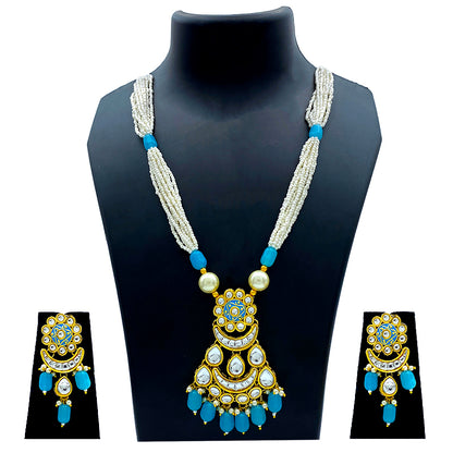 Sujwel Kundan Meenakari Mala Set (08-0484)