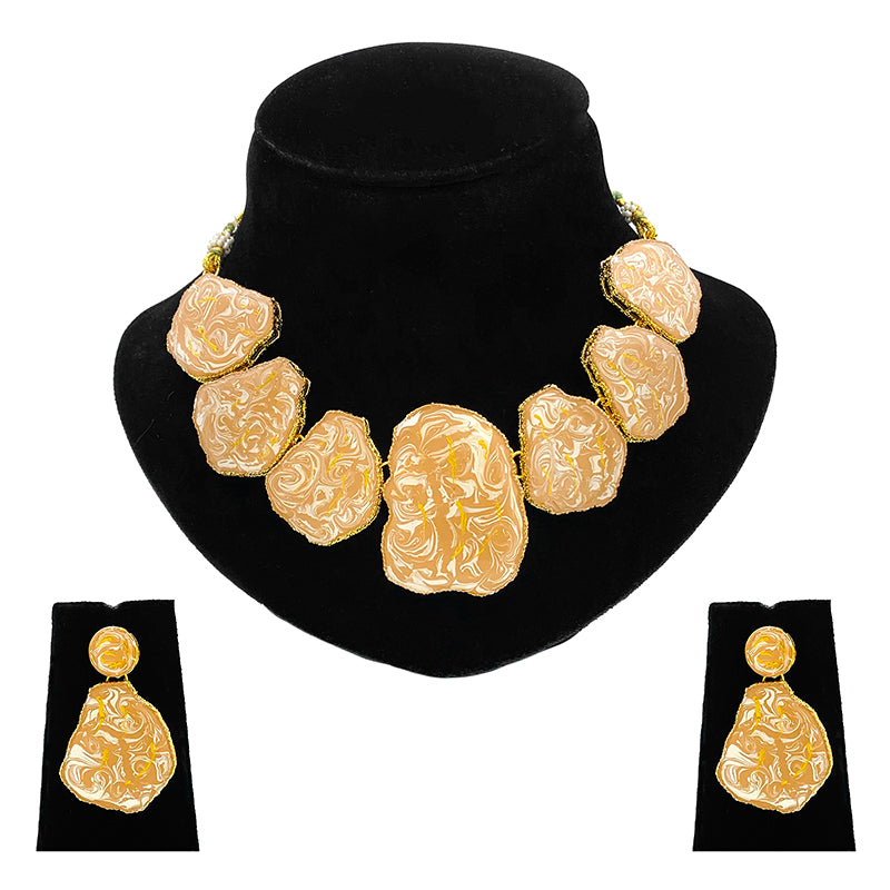 Sujwel Necklace Set with Earrings, for Girls and Women (08-0513)