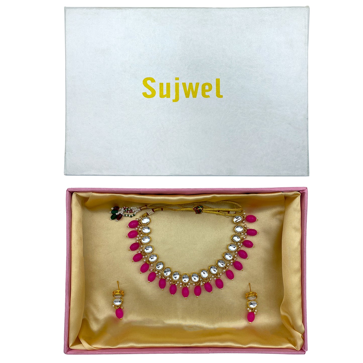 Sujwel Necklace Set with Earrings, for Girls and Women (08-0517)