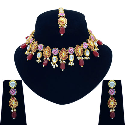 Sujwel Kundan Jewellery Set (08-0543)