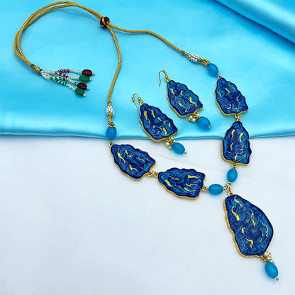 Sujwel Necklace Set with Earrings, for Girls and Women (08-0505)