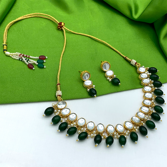 Sujwel Necklace Set with Earrings, for Girls and Women (08-0517)