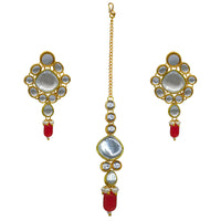 Thumbnail for Sujwel Gold Kundan  Jewellery Set (08-0490)