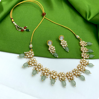 Sujwel Necklace Set with Earrings, for Girls and Women (08-0499)