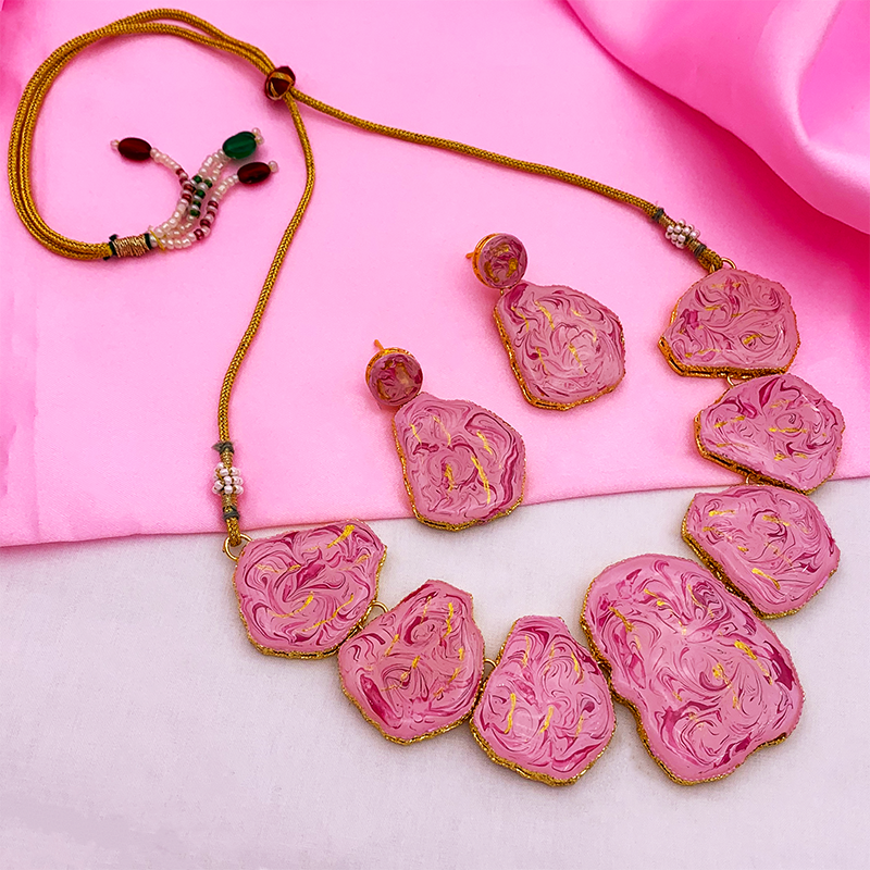 Sujwel Necklace Set with Earrings, for Girls and Women (08-0513)