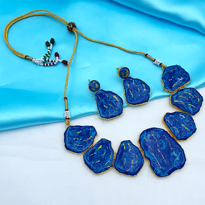 Sujwel Necklace Set with Earrings, for Girls and Women (08-0513)