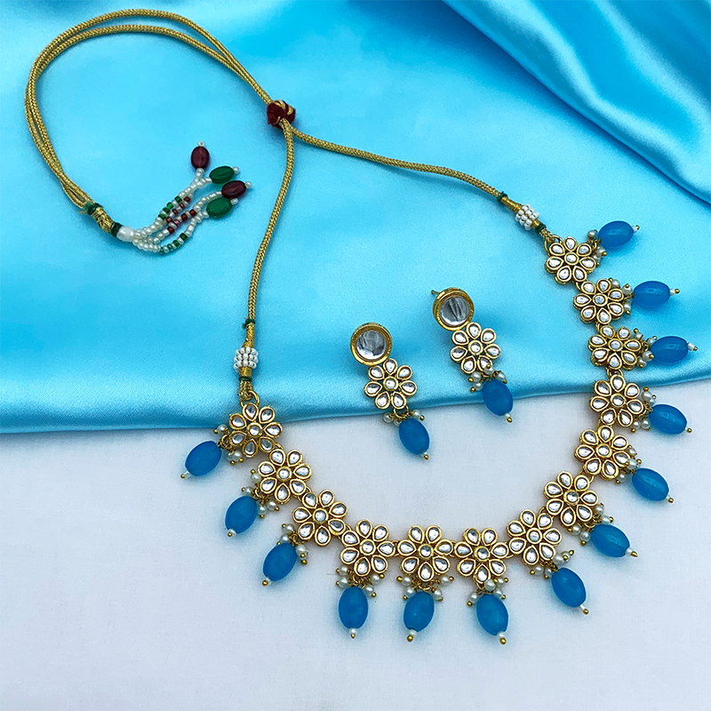 Sujwel Necklace Set with Earrings, for Girls and Women (08-0499)