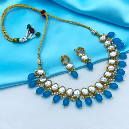 Sujwel Necklace Set with Earrings, for Girls and Women (08-0517)