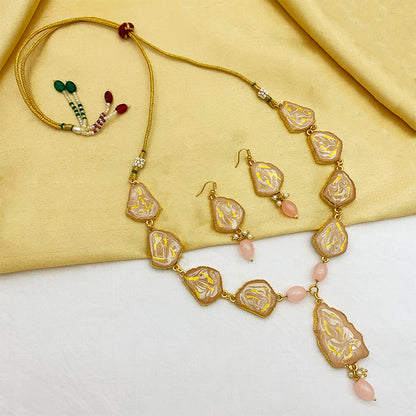 Sujwel Necklace Set with Earrings, for Girls and Women (08-0512)