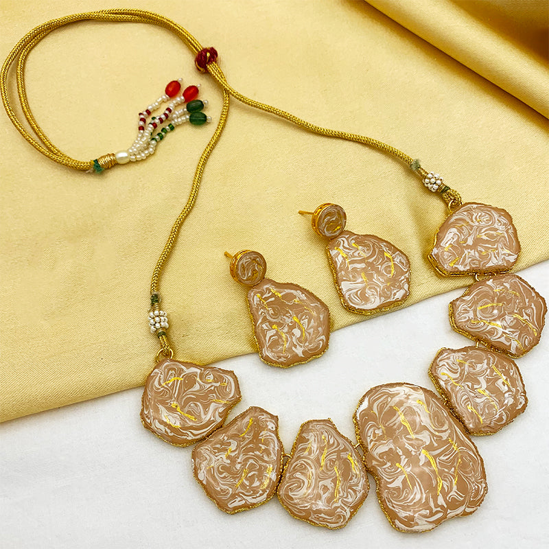 Sujwel Necklace Set with Earrings, for Girls and Women (08-0513)