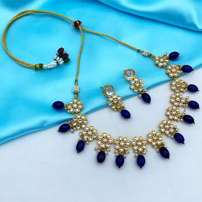 Sujwel Necklace Set with Earrings, for Girls and Women (08-0499)