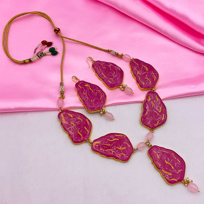 Sujwel Necklace Set with Earrings, for Girls and Women (08-0519)