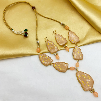 Sujwel Necklace Set with Earrings, for Girls and Women (08-0505)