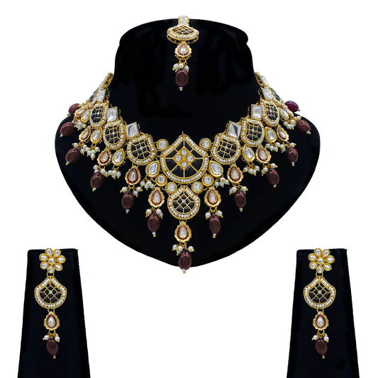 Kundan Necklace Set for Women (08-0559)