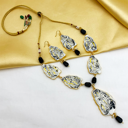 Sujwel Necklace Set with Earrings, for Girls and Women (08-0505)