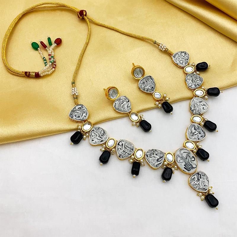 Sujwel Necklace Set with Earrings, for Girls and Women (08-0516)