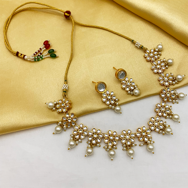 Sujwel Necklace Set with Earrings, for Girls and Women (08-0499)