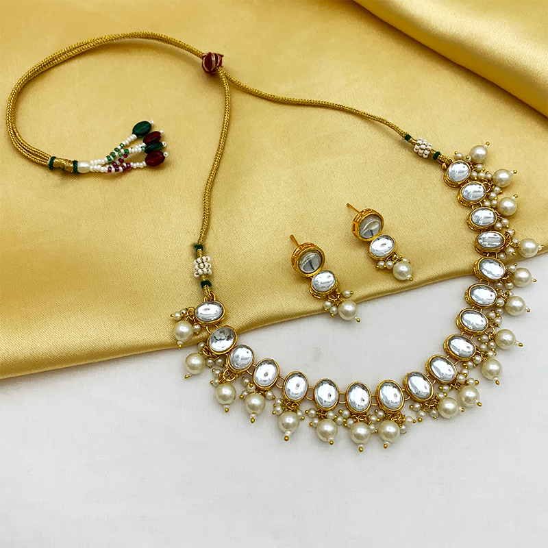 Sujwel Necklace Set with Earrings, for Girls and Women (08-0517)