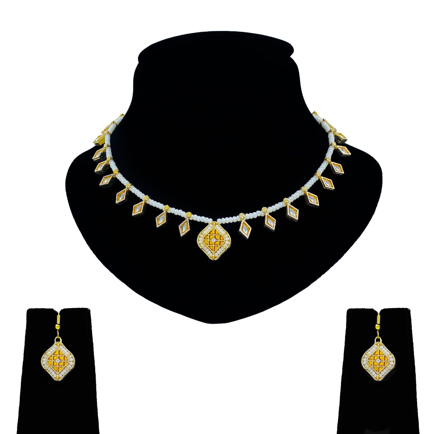 Sujwel Kundan Jewelry Set (08-0563)