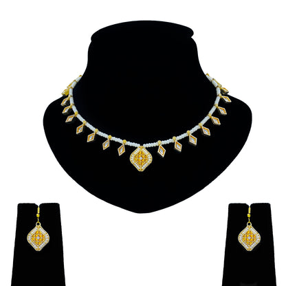 Sujwel Kundan Jewelry Set (08-0563)