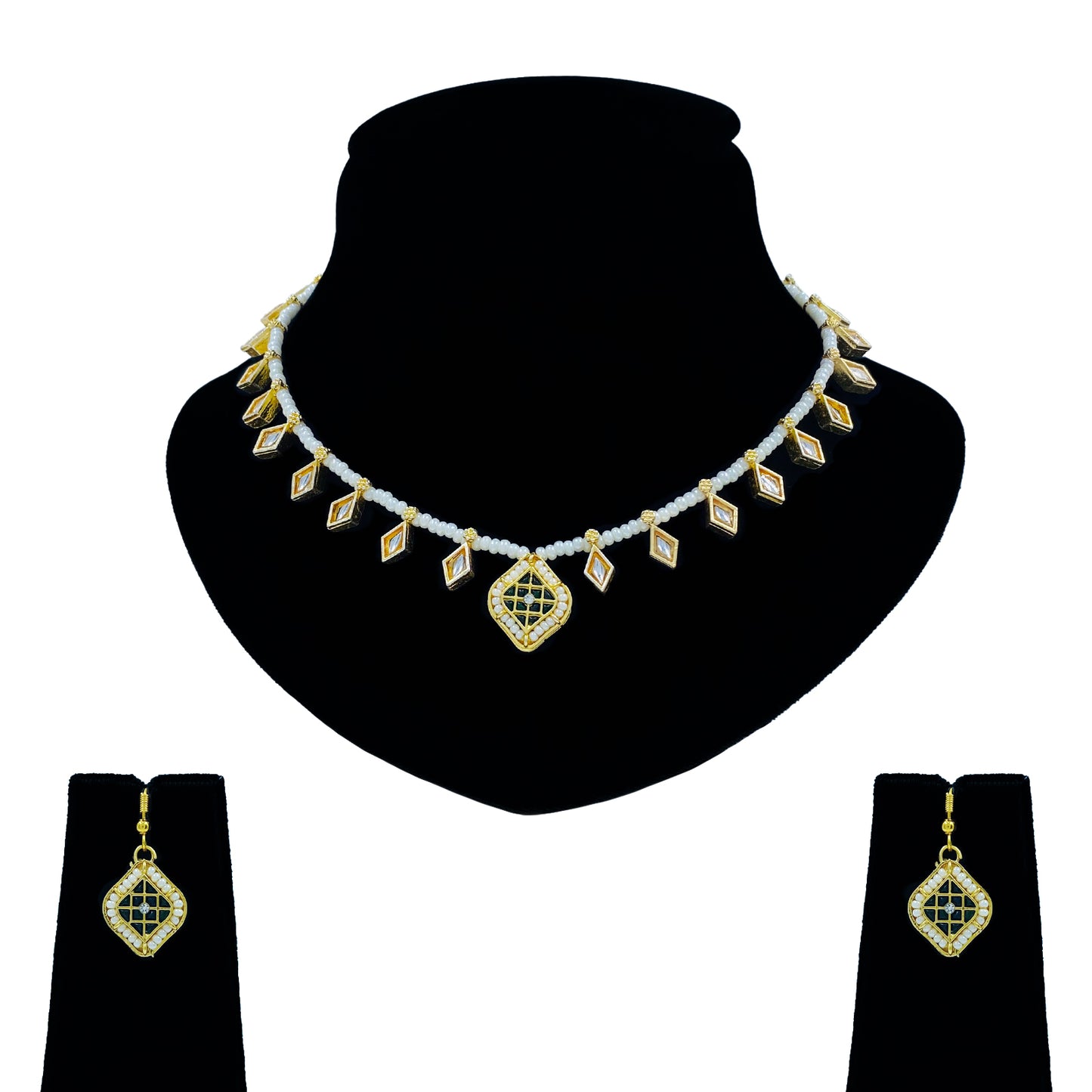 Sujwel Kundan Jewelry Set (08-0563)