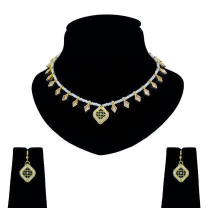 Sujwel Kundan Jewelry Set (08-0563)