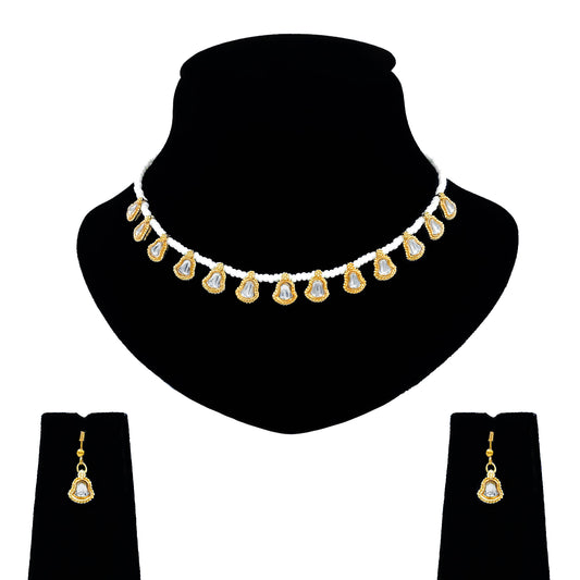Sujwel Kundan Jewelry Set (08-0565)