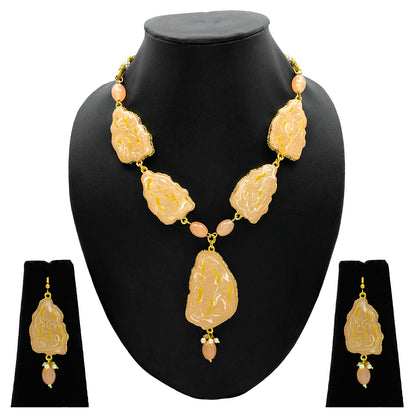 Sujwel Necklace Set with Earrings, for Girls and Women (08-0505)