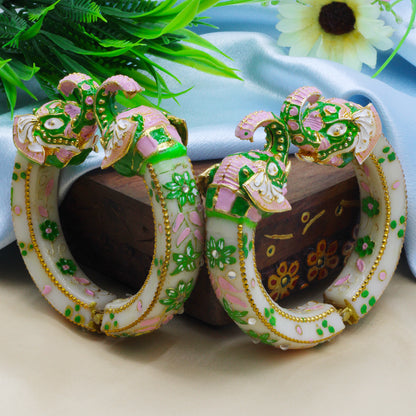 Elephant Antique Gold Plated Bangles for Women (SUJ11-0101)
