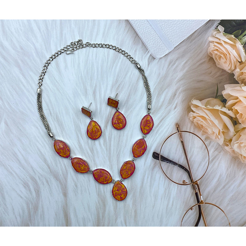 Sujwel Necklace Set with Earrings, for Girls and Women (24-0103)