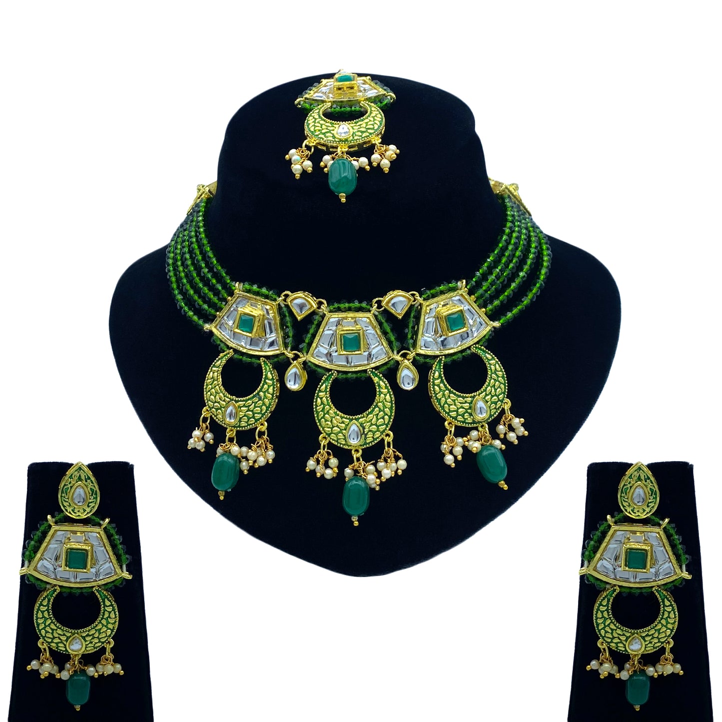 Sujwel Kundan Jewellery Set (08-0545)