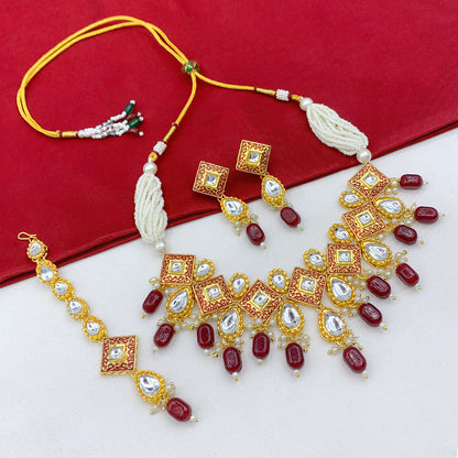 Kundan Meenakari Set (08-0122)