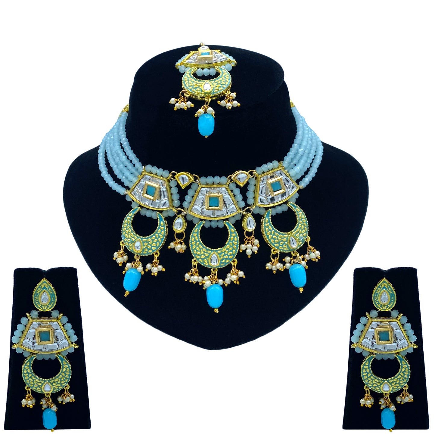 Sujwel Kundan Jewellery Set (08-0545)